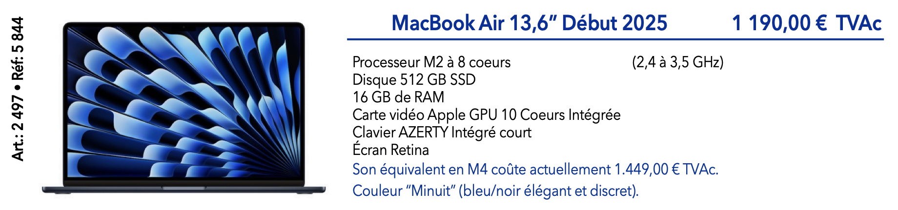 MacBook-Air 13 début 2025